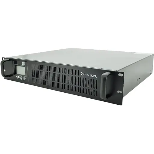 Джерело безперебійного живлення (ДБЖ) з правильною синусоїдою Online Ritar RT-1KS-LCD, Rack 1000VA (900Вт), 24 В, Вбудована батарея 12V 7,5 Ah х 2 шт  (482 * 440 * 87)