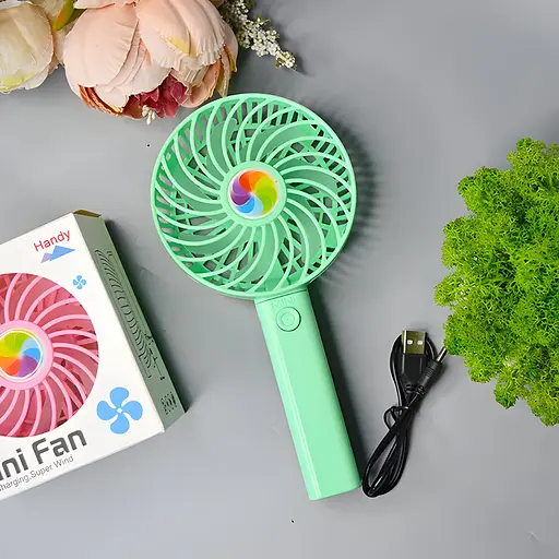 Дитячий портативний USB-вентилятор Mini Fan на акумуляторі зелений (2628-1) - фото 2