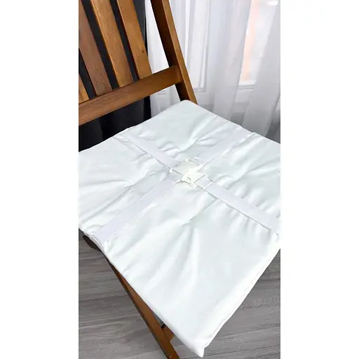 Водоотталкивающая подушка на стул Белый однотон (2 шт.) - фото 4