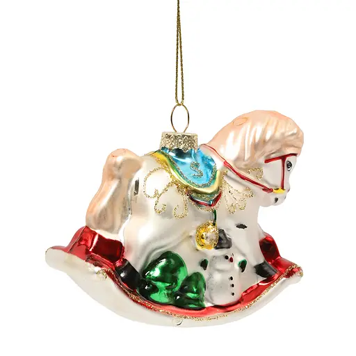 Елочное украшение "Конь-качалка с игрушками" 8,7*4,5*7,1 см, YQ1406874 - фото 2
