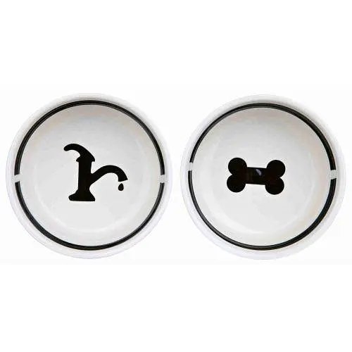Миски Trixie Eat on Feet для собак на металлической подставке керамические 13 см 2х250 мл - фото 2