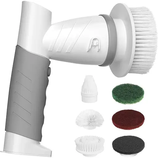 Електричний скрубер для ванної кімнати для чищення душу 6 змінних головок щітки