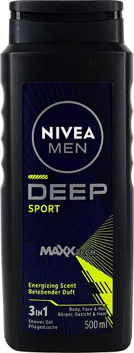 Гель для душу Nivea Men Deep Sport 3 в 1 500 мл - фото 1