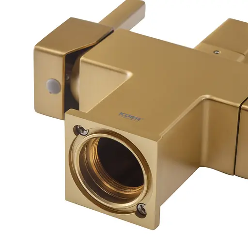 Смеситель для кухни на две воды с гибким изливом Koer KB-72036-12 KR5814, Золотой - фото 4