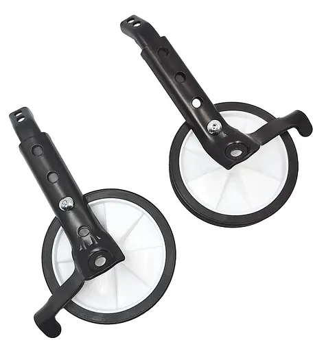 Опорні (тренувальні / додаткові) колеса для велосипеда зі швидкостями (під перекидку) 16-24" чорний з білим (G0001002) - фото 1