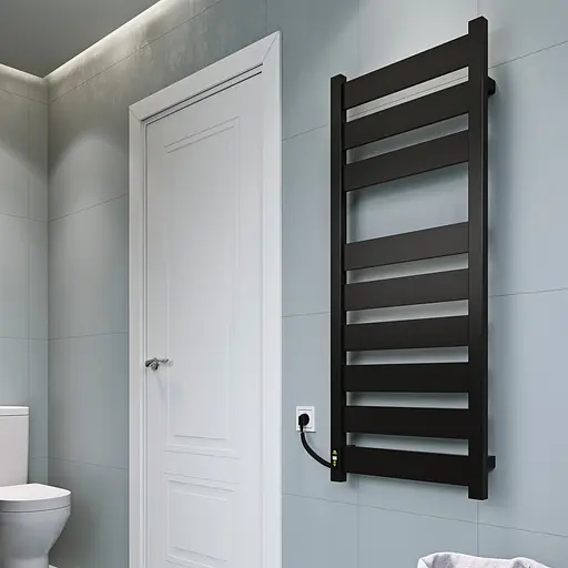 Електрична рушникосушарка Kosser Волз 1200x500 ER тайм. чорний ДВЛ03ER, Чорний матовий, Праве - фото 4