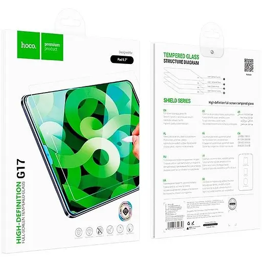 Захисне скло Hoco для iPad 9.7" Shield series full-screen high-definition tempered glass (G17) - фото 2