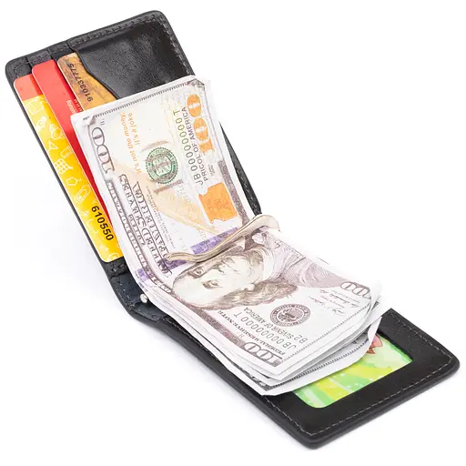 Кожаный портмоне Grande Pelle 11х8х1 см acs0014770 - фото 3