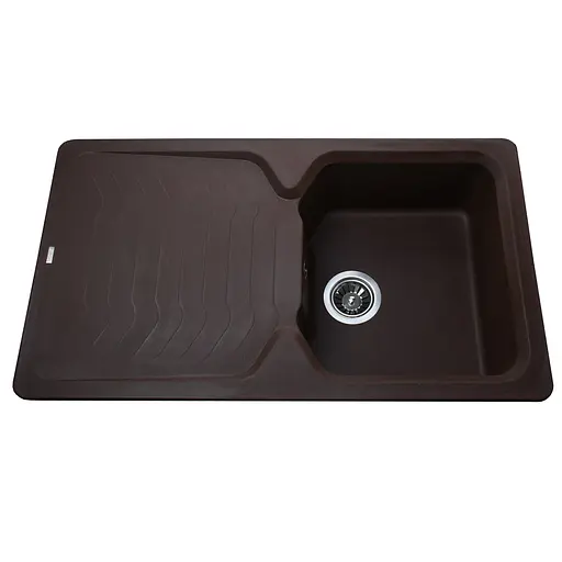 Гранітна мийка Globus Lux Boren коричневий 860x500мм-А0006 000010599, Коричневий - фото 1