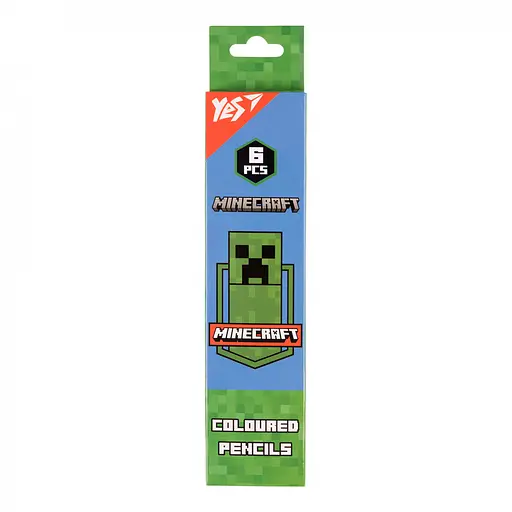Карандаши цветные Yes Minecraft Creeper, 6 цветов