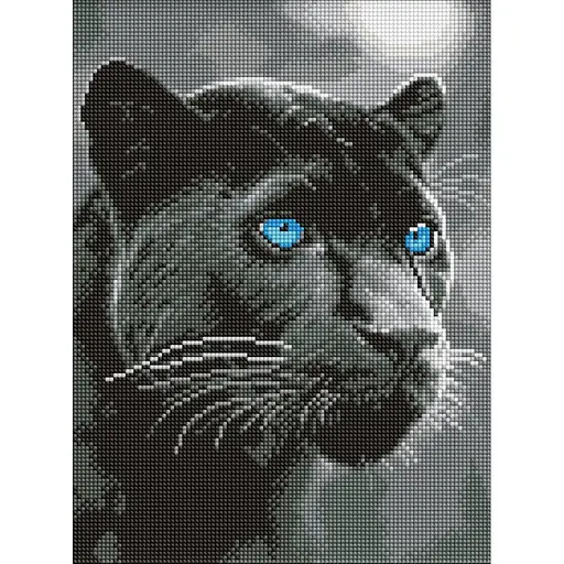 Алмазная мозаика Взгляд пантеры AMO8347, 30х40 см