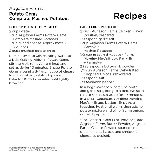 Картофельное пюре с длительным сроком хранения 10 лет Augason Farms, сублимированное, 45 порций (101088) - фото 4