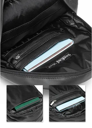 Женский рюкзак Sambag Brix KQH черный 29 х 22 х 10 см (11321001) - фото 11