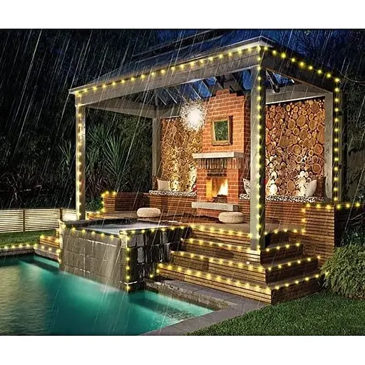 Гирлянда Sun Lamp уличная 20 м 200 LED светодиодные наружные садовые фонари ip 67 - фото 6