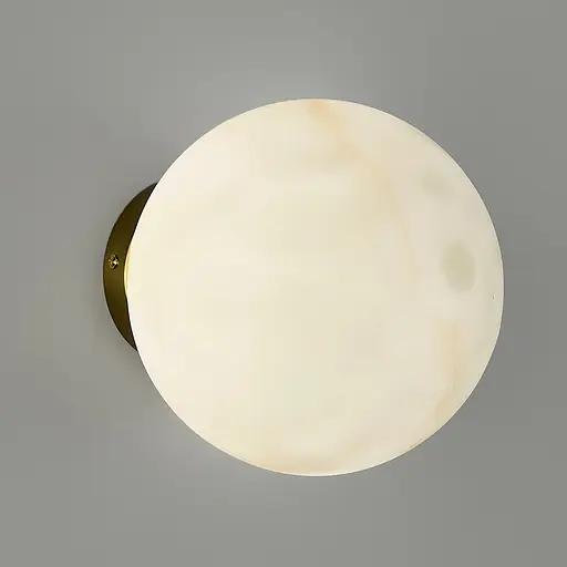 Бра-кулька Line F з імітацією мармуру з латунним корпусом Ø18 см Арт. WSG17-180 - фото 3