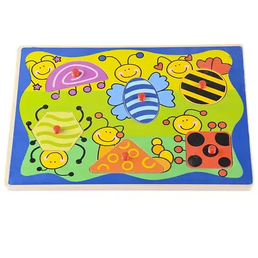 Игрушка для развития деревянный вкладыш Насекомые IE156