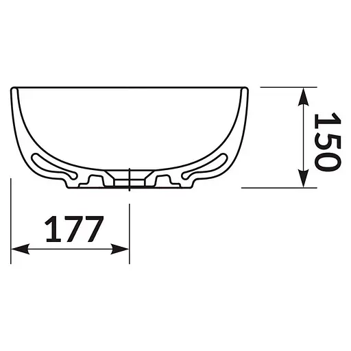 Умивальник на стільницю овальний Cersanit Moduo 50 K116-049 - фото 4