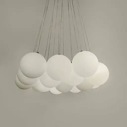 Люстра-пучок на 13 білих плафонів у латунному корпусі | Арт. MJ201/13 AB+WT | Line F - фото 2