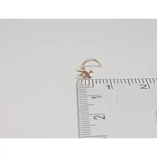 Золотая серьга-пирсинг в нос Dear. 1002 - фото 5