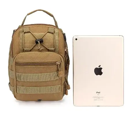 Тактическая армейская сумка через плечо Хаки - фото 9