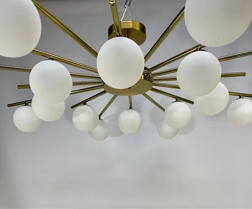 Светодиодная люстра Лучи 5009 (Золотая) на 10 плафонов - фото 3