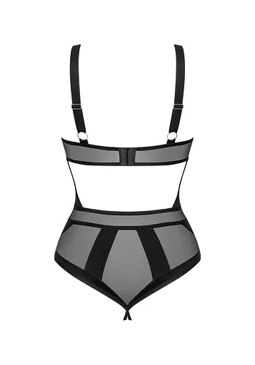 Боді Obsessive Chic Amoria otwarte M/L чорний - фото 6