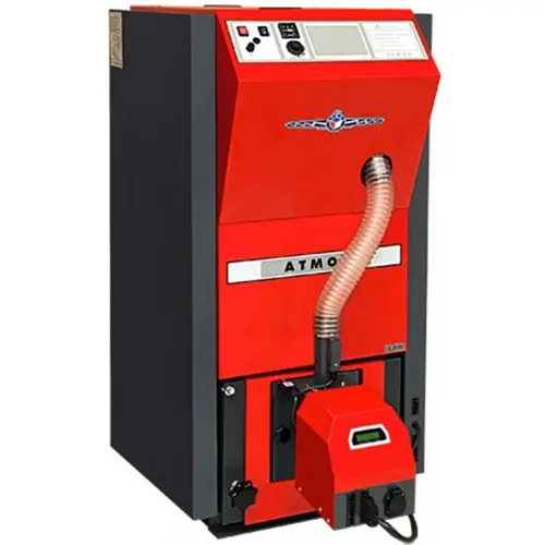 Твердотопливный котел Atmos D 10 PX (горелка A25 + бункер 175л)