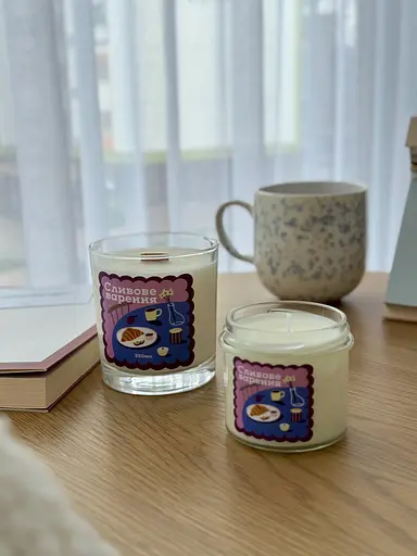 Свічка Сливове варення Мініатюри 130 мл Соєвий віск - фото 4