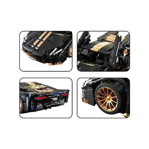 Конструктор Ramiz "Спортивний автомобіль" чорний 1309 шт. - фото 5