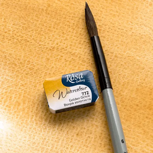 Фарба акварельна Вохра золотиста (772) 2.5 мл Rosa Gallery - фото 3