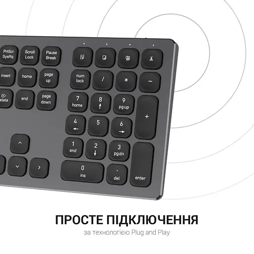 Клавіатура OfficePro SK1550 Wireless Black (SK1550B) - фото 10
