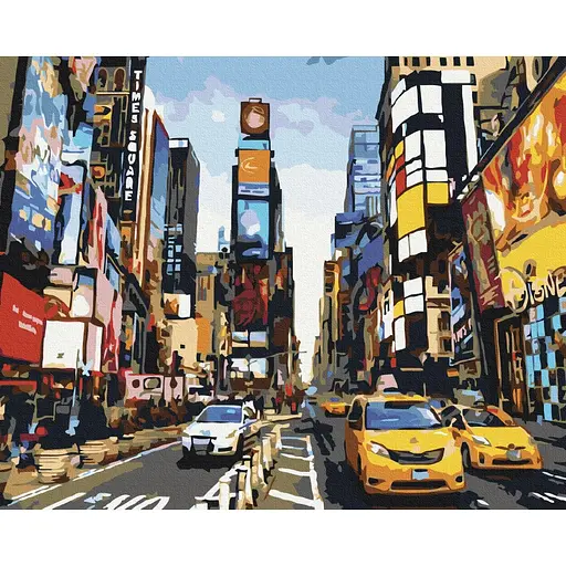 Картина за номерами Життя Таймс-сквер Brushme 40x50 см кольорова 000277950