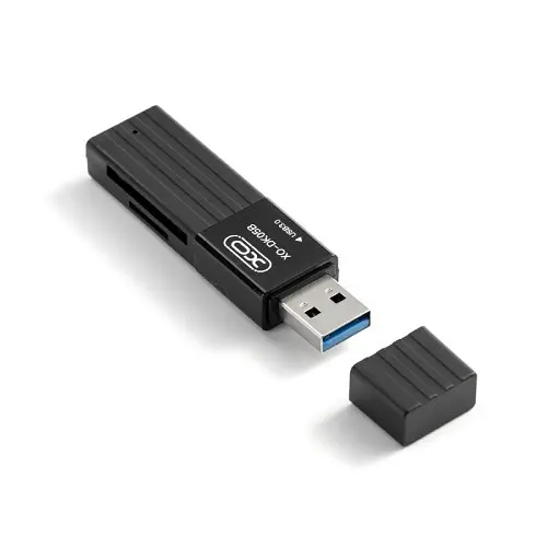 Картридер XO DK05B 3.0 2 в 1 card reader Черный - фото 4