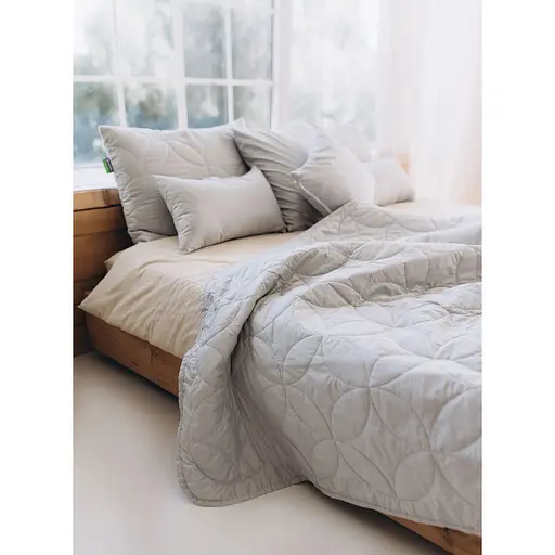 Набір Sonex Hawaii: покривало двостороннє 240х220 см + наволочка 70х50 см 2 шт. світло-сірий (SO102526) - фото 2