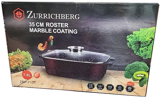 Гусятниця Zurrichberg ZBP-7102 з мармуровим покриттям з кришкою 32 см 5.6 л - фото 6