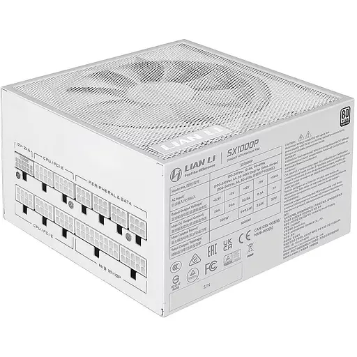 Блок питания Lian Li SX Platinum 1000W White (G9P.SX1000P.W000.EU) - фото 1