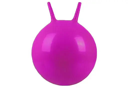 М'яч для фітнесу дитячий EasyFit 45 см з рожками рожевий (EF-0380-P) - фото 1