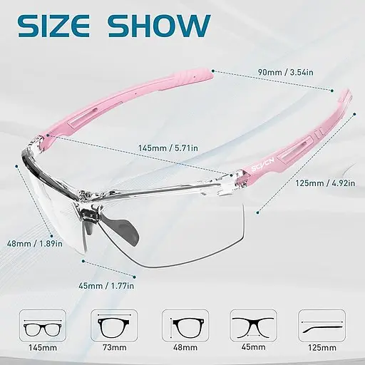 Фотохромні сонцезахисні окуляри SCVCN для чоловіків та жінок захист від ультрафіолету 400 - фото 4