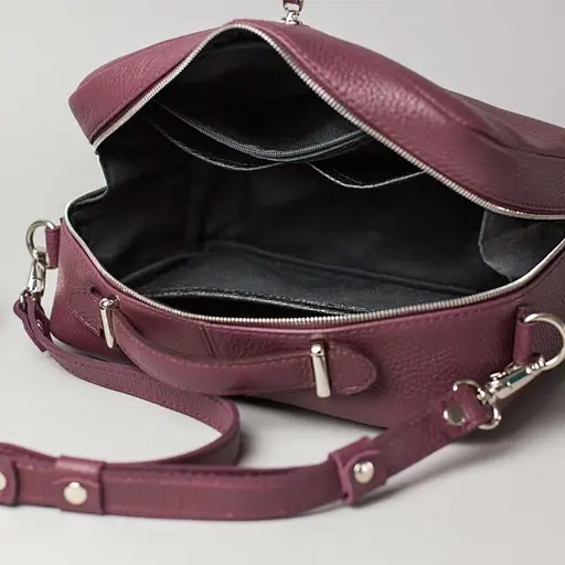 Жіноча шкіряна сумка Avenue бордова флотар - фото 6