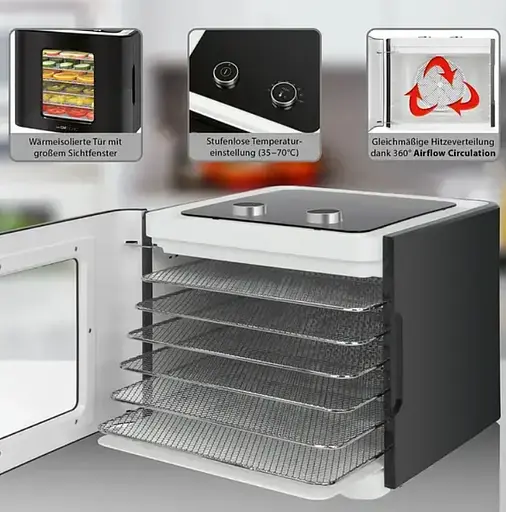 Сушилка для овощей грибов мясных снеков дегидратор Clatronic DR 3773 - фото 9