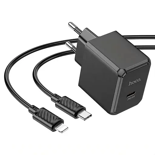 Сетевое зарядное устройство Hoco CS13A Ocean PD20W с кабелем Type-C Type-C черный