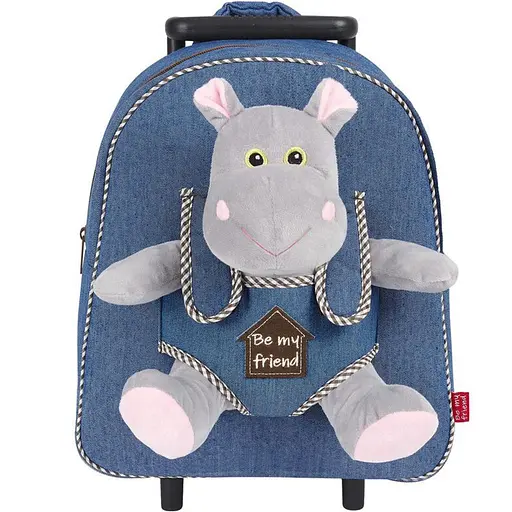 Рюкзак на колесах Perletti Toys Holly Hippo джинсовий (P13074)