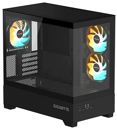 Корпус Gigabyte C201 Panoramic Tempered Glass без БЖ Black (GB-C201P) - фото 6