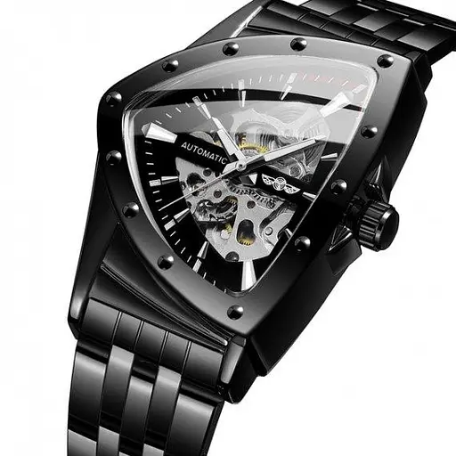 Часы мужские наручные Winner Future (Черные) - фото 2