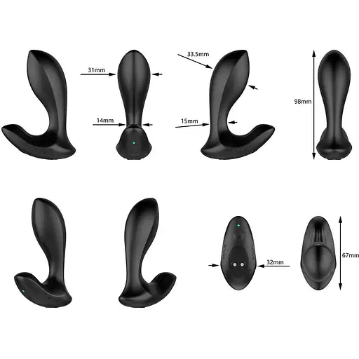 Анальна пробка Nexus DUO Remote Control Beginner Butt Plug Small Black - фото 2