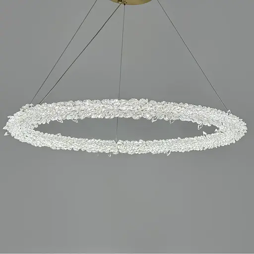 Невероятная хрустальная подвесная латунная люстра Ø 80 см | Ст. MD9105R-800 AB | Line F - фото 8