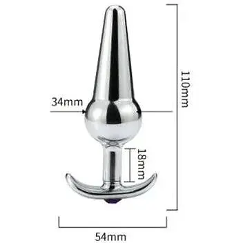 Анальна пробка з кристалом SKN-MS33 - фото 2