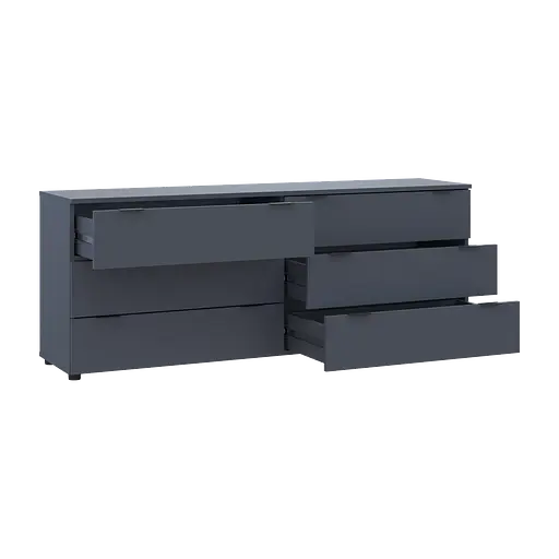 Комод Doros Рон 9 Графит 6 Ящик 160х38х62 (41516176) - фото 6
