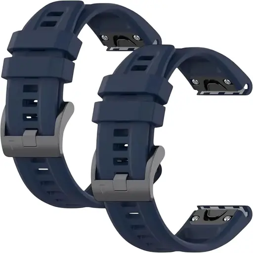 Ремешок DK CDK для Garmin MARQ Adventurer (Gen 2) 22mm Silicone Sport Band Classic 2 шт. (015189) (dark blue)