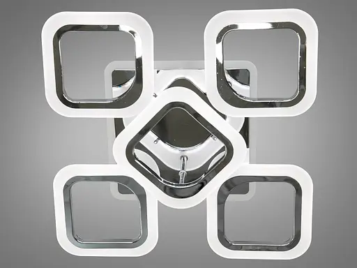 Смарт люстра з пультом, диммером і LED підсвічуванням, 60W, хром - фото 3